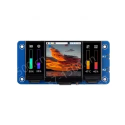 Triple LCD HAT For Raspberry Pi, Onboard 1.3inch IPS LCD Main Screen and Dual 0.96inch IPS LCD Secondary Screens